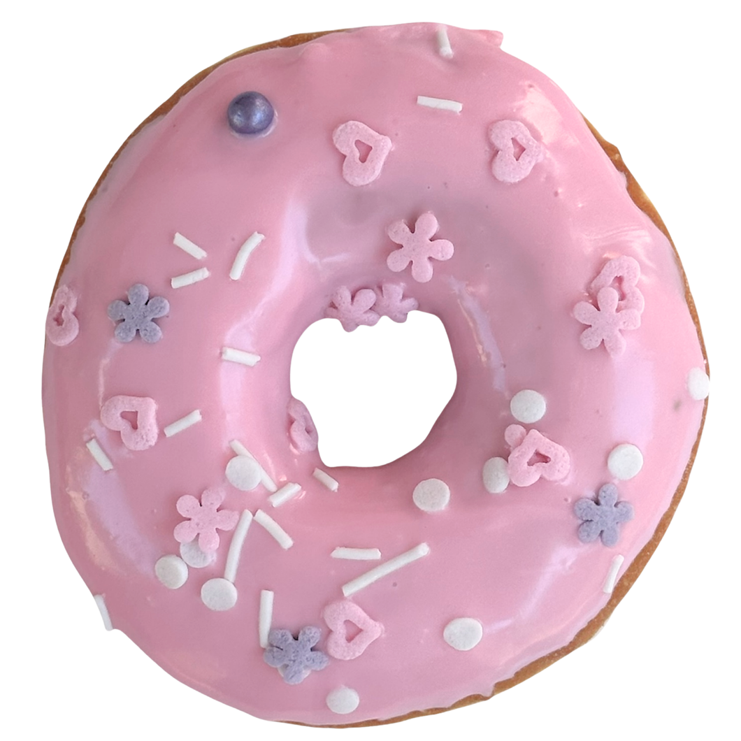 6 Pack Strawberry Mixed Sprinkle Iced Rings – My Donut Box