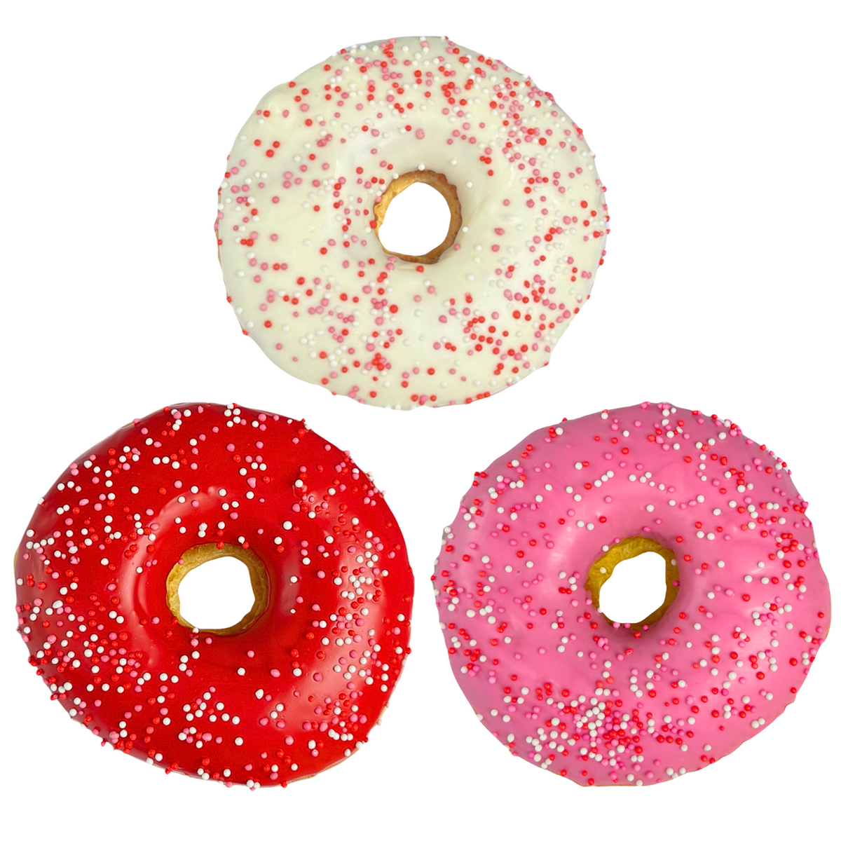 6 Pack Medium Love Sprinkle Iced Rings – My Donut Box