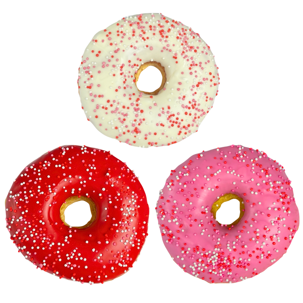 6 Pack Medium Love Sprinkle Iced Rings