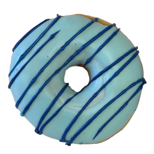6 Pack Fathers Day Blue Drizzle Donut Rings