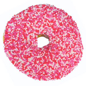 6 Pack Medium Love Sprinkle Iced Rings