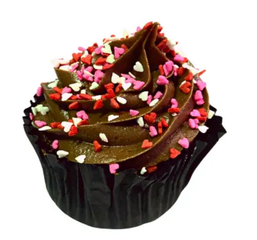 6 Pack Love Heart Sprinkle Cupcake