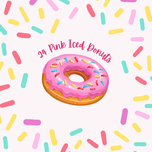 24 Pink Iced Rings - Customisable