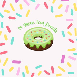 24 Green Iced Rings - Customisable