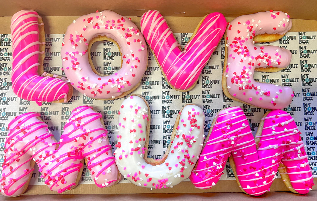 Love Mum Donut Letters