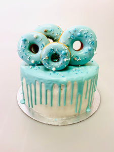 Oh So Blue Donut Cake