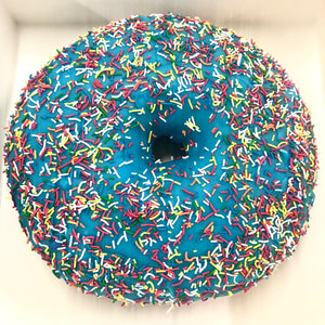 Giant Blue Donut Cake