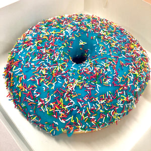 Giant Blue Donut Cake